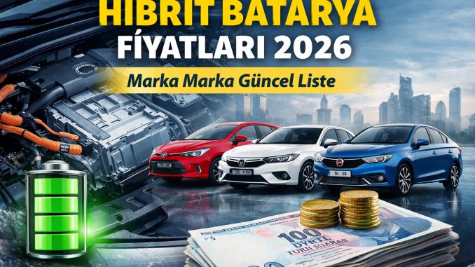 Hibrit batarya fiyatları 2026 marka marka liste ve değişim maliyetleri